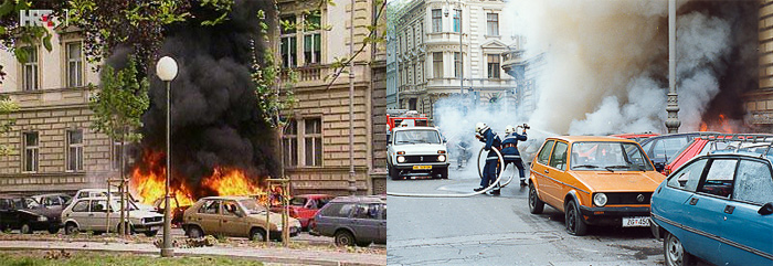 Zrinjevac u plamenu, srpsko raketiranje Zagreba 1995. godine